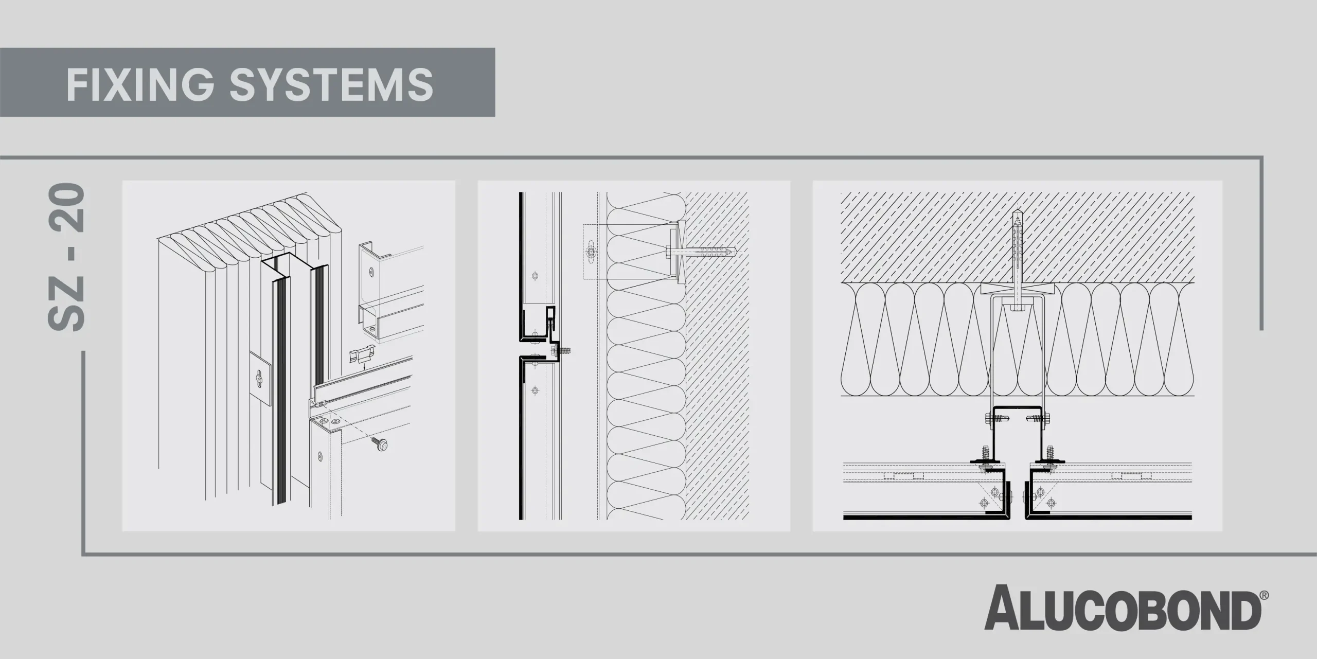 ALUCOBOND SZ-20 Tongue and Groove ACP System SZ-20 tongue and groove ACP panel system