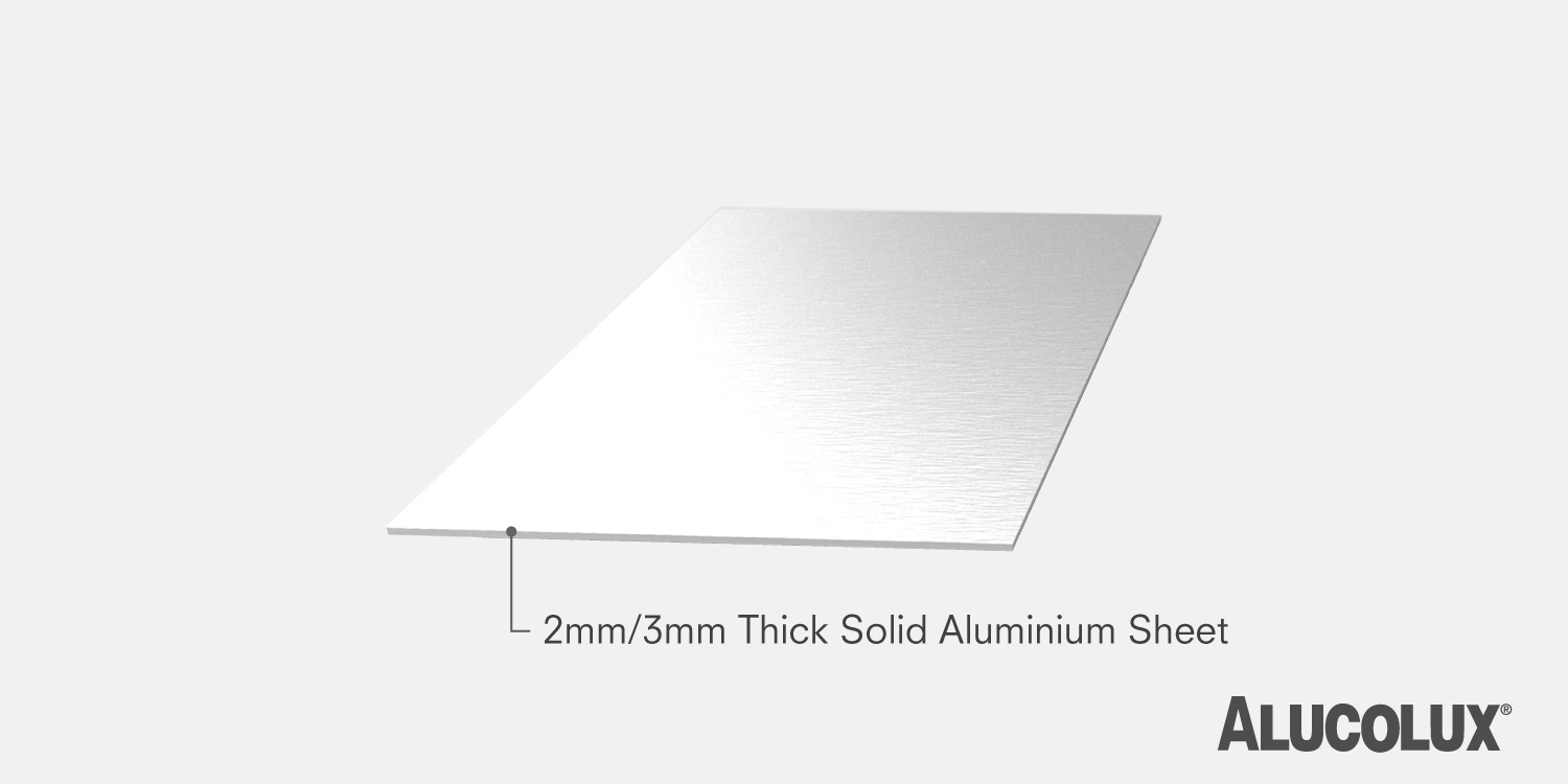 Solid Aluminium Sheets for Construction Use ALUCOLUX Pre-Coated Solid Aluminium Sheets for Facades, Ceilings, and Canopies